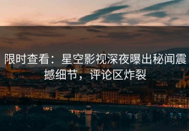 限时查看：星空影视深夜曝出秘闻震撼细节，评论区炸裂
