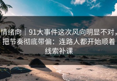 情绪向｜91大事件这次风向明显不对，把节奏彻底带偏：连路人都开始顺着线索补课