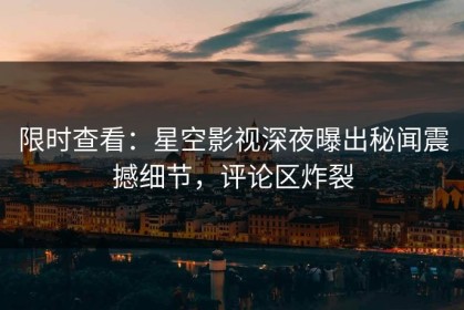限时查看：星空影视深夜曝出秘闻震撼细节，评论区炸裂