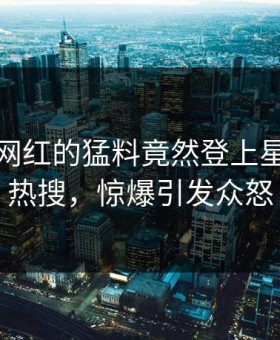 查看！网红的猛料竟然登上星空影视热搜，惊爆引发众怒