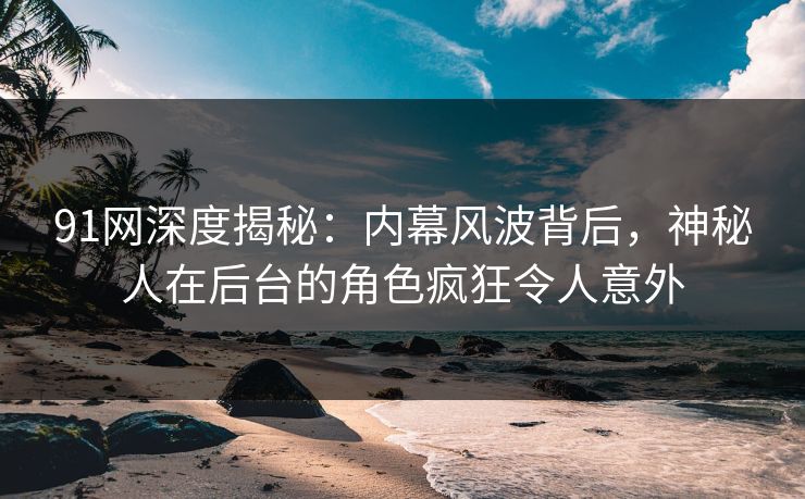 91网深度揭秘：内幕风波背后，神秘人在后台的角色疯狂令人意外